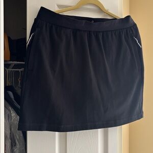 Talbots Black Skort with Zipper Accents